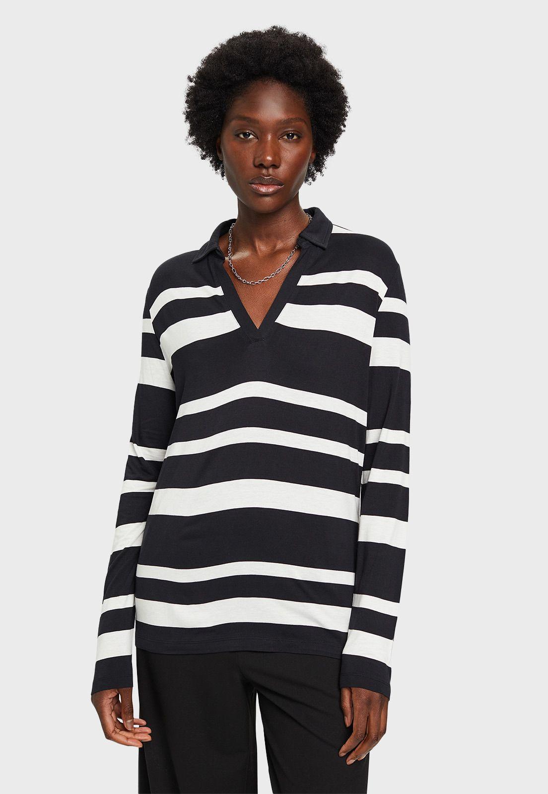 Polera manga larga escote en v Mujer Esprit-2