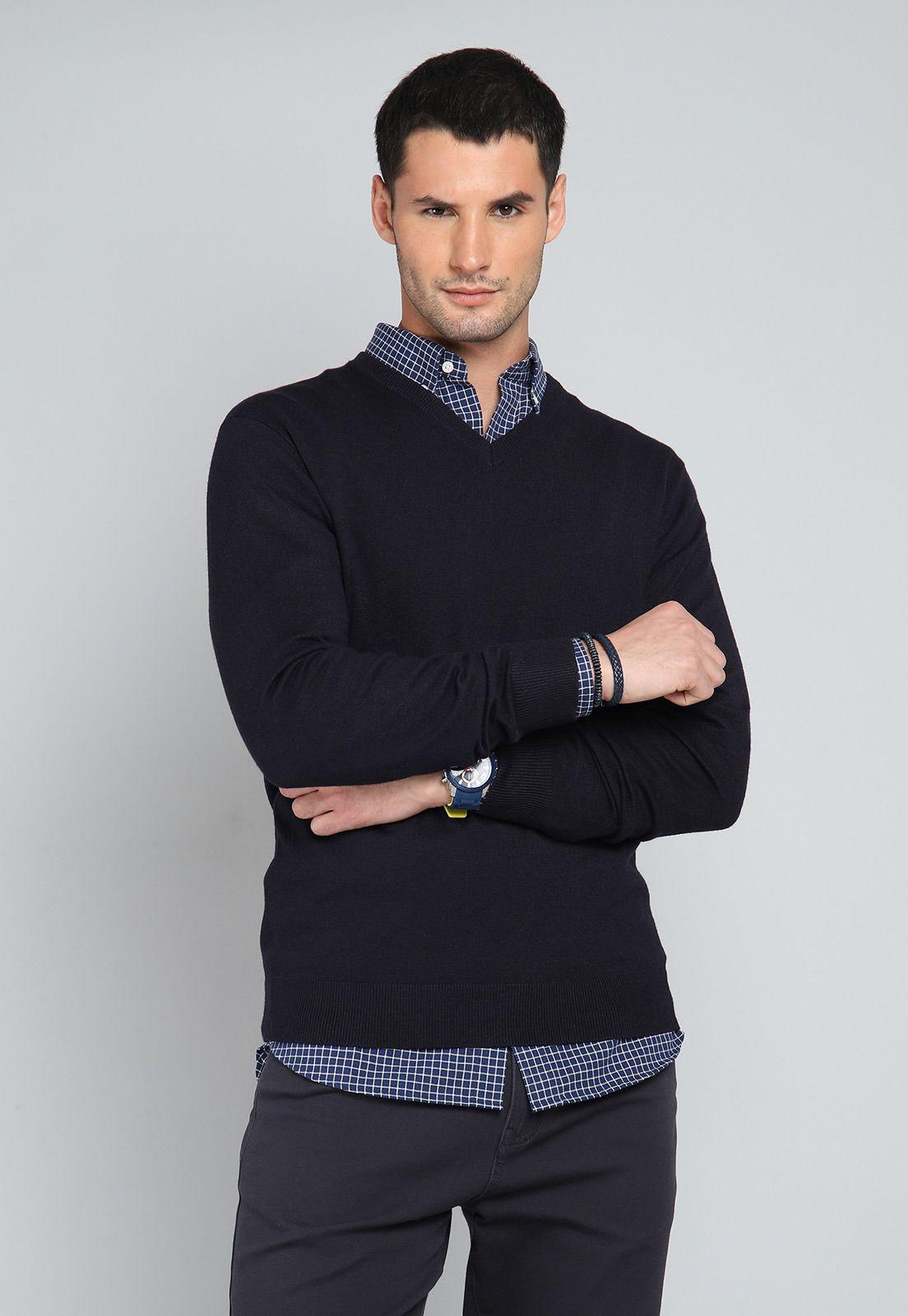Sweater Cuello V Guy Laroche GLBII40NB-0