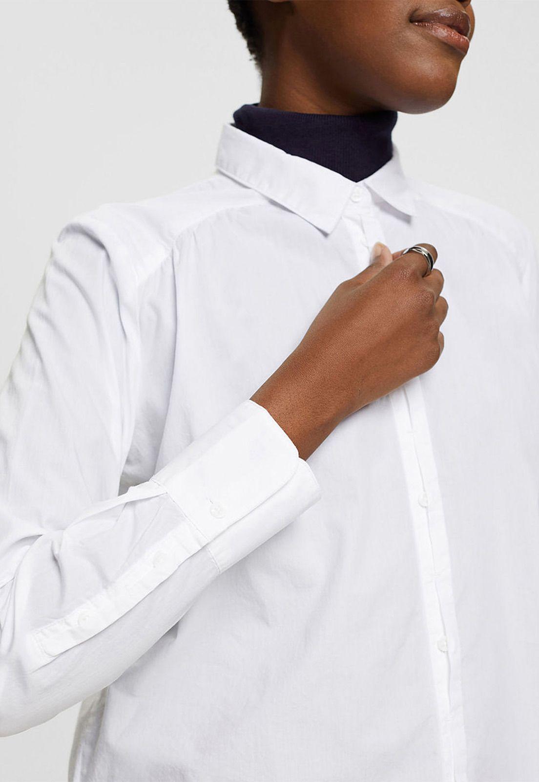 Blusa Camisera De Algodón Ecológico Mujer Esprit 122EE1F302-2