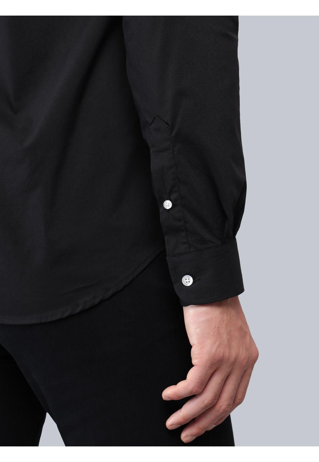 Camisa Lisa Regular Fit Negro Arrow CM33070NE-5