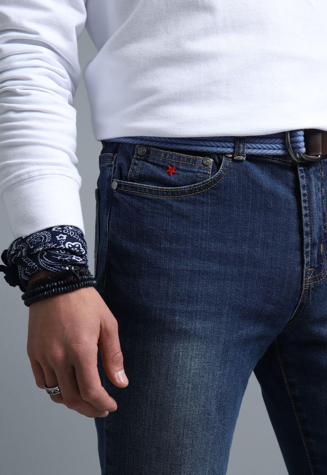 Jeans Slim Fit Focalizado Soviet SJEHI33AZ-2