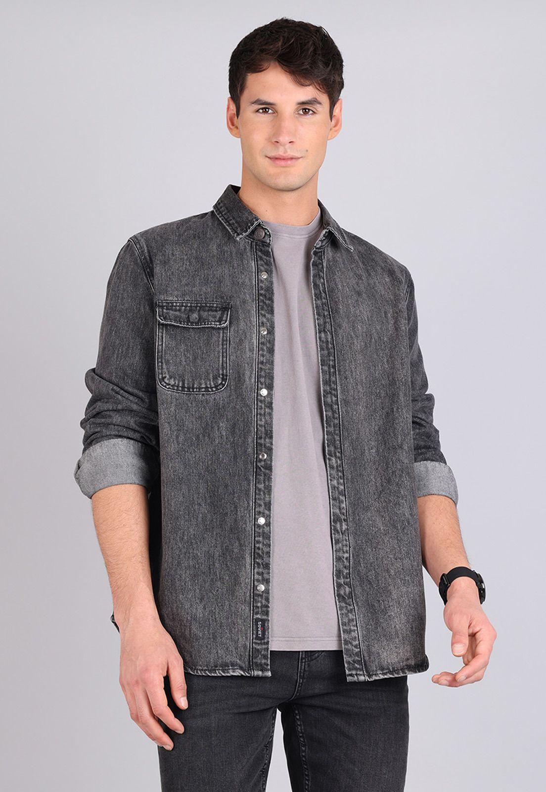 Camisa Oversize ML Hombre Soviet SCMH677NE-0