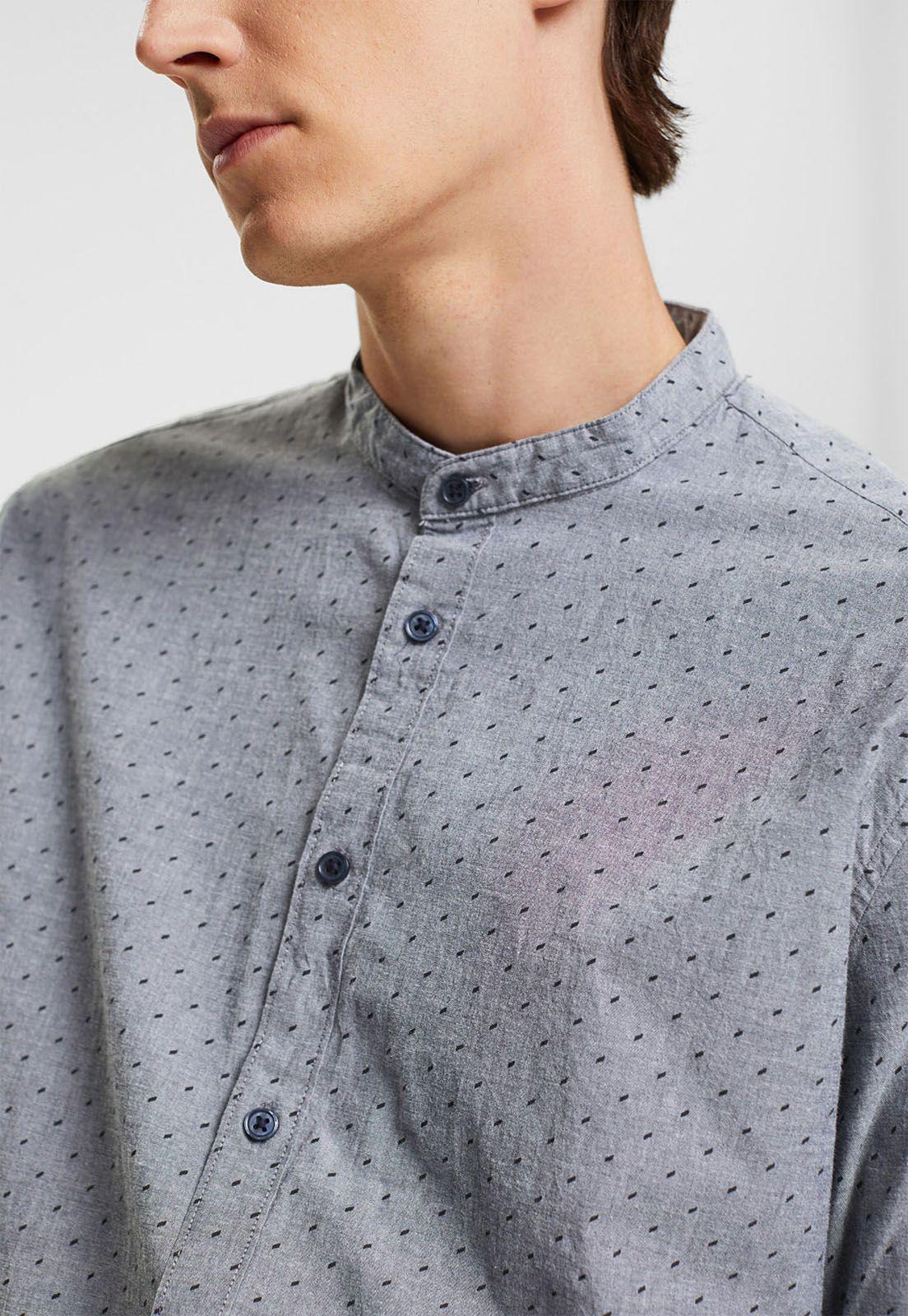 Camisa Estampada Con Cuello Mao Hombre Esprit-2