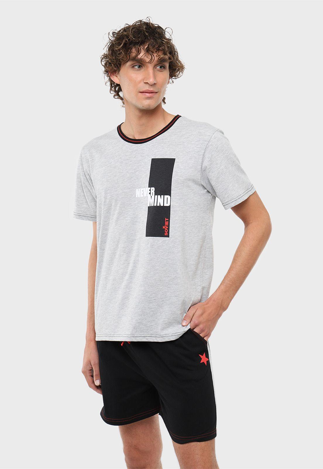 Pijama Hombre 2 Piezas Corto Soviet SVPH226GR-1