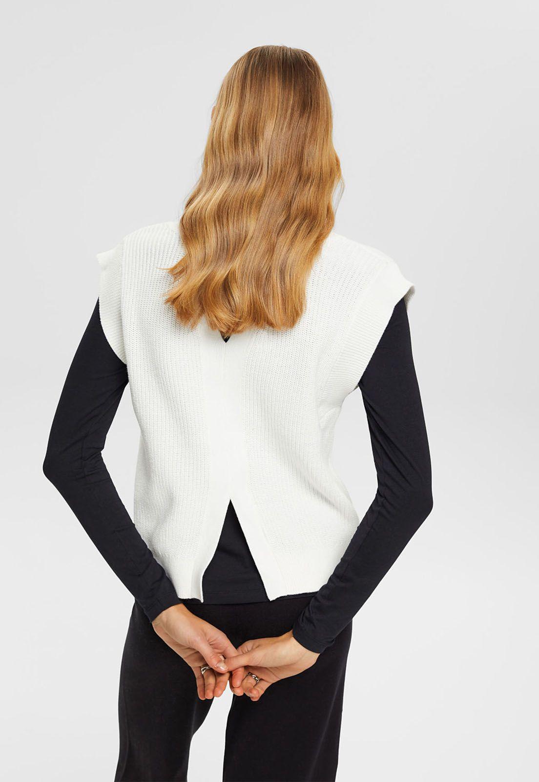 Sweater con cuello en V Mujer Esprit-1