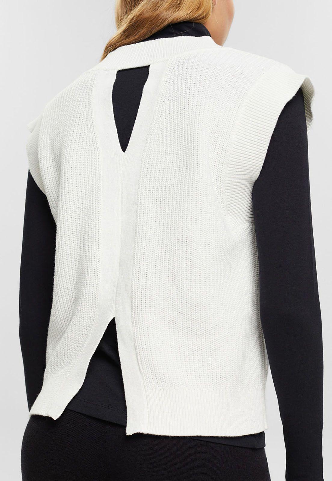 Sweater con cuello en V Mujer Esprit-2