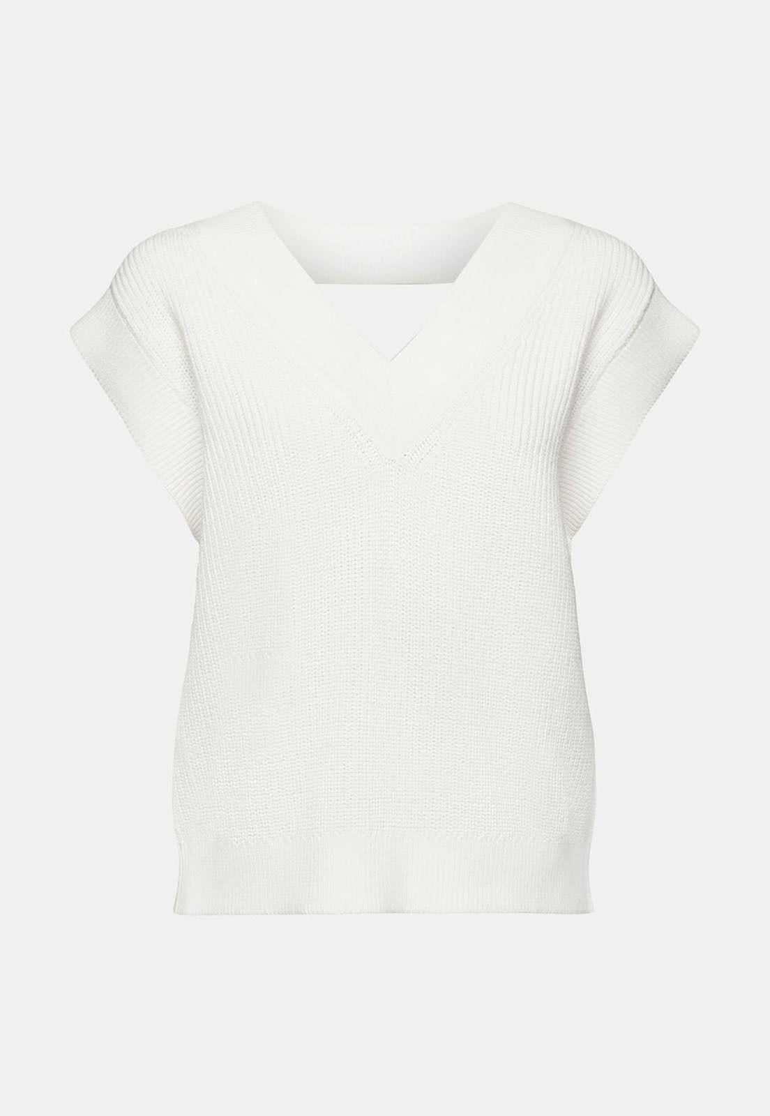 Sweater con cuello en V Mujer Esprit-3