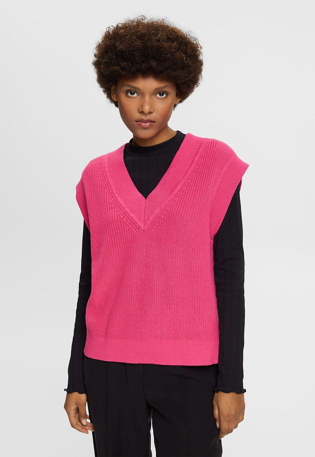 Sweater con cuello en V Mujer Esprit-0