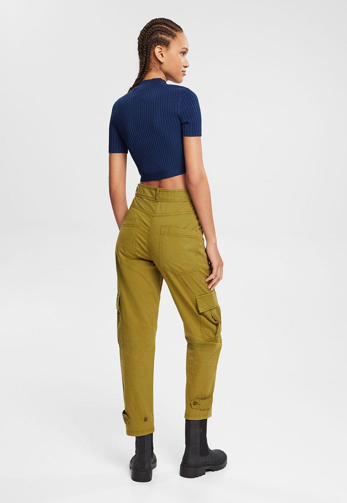 Pantalones Cargo De Talle Alto Esprit-1