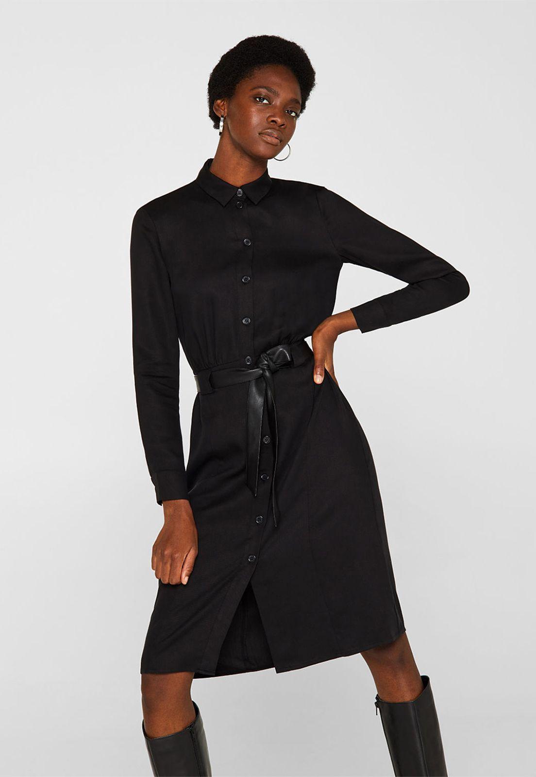 Vestido Camisero Con Cinturón Esprit-1