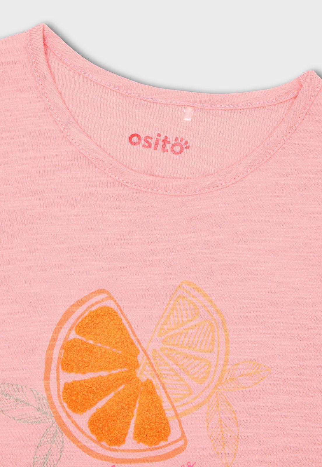 Polera Manga Corta Niña Osito POAV528RD-2