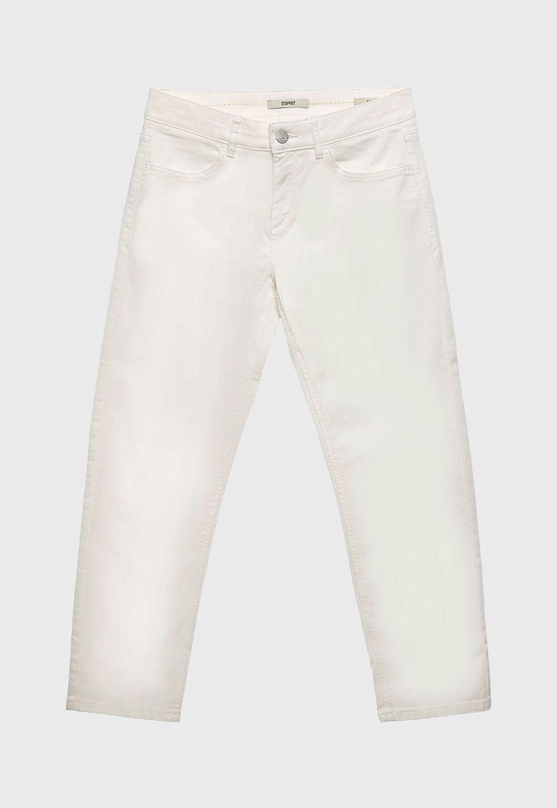 Pantalón Capri En Algodón Ecológico Mujer Esprit Azul eléctrico-3