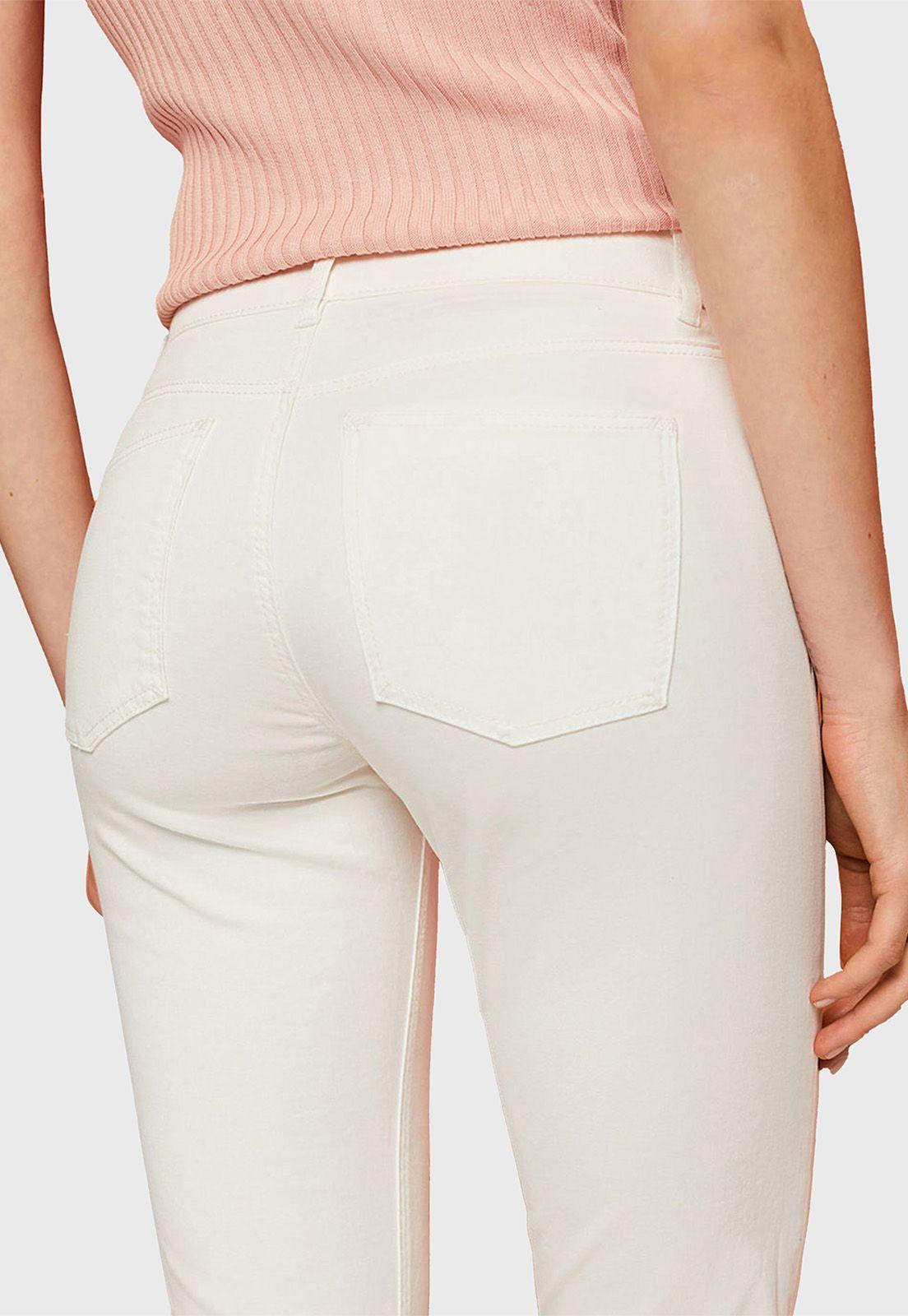 Pantalón Capri En Algodón Ecológico Mujer Esprit Azul eléctrico-2