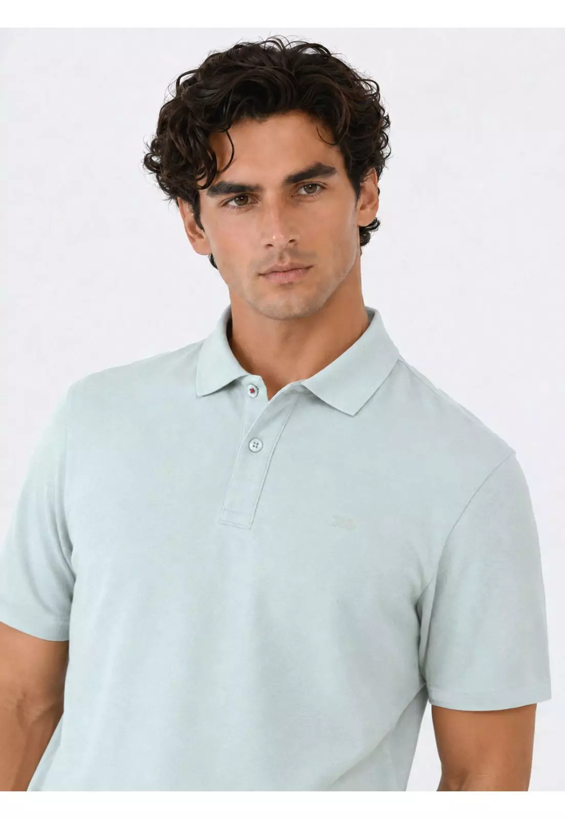Polera Algodón Lisa Regular Fit Verde Claro Arrow PO34040AQ-2