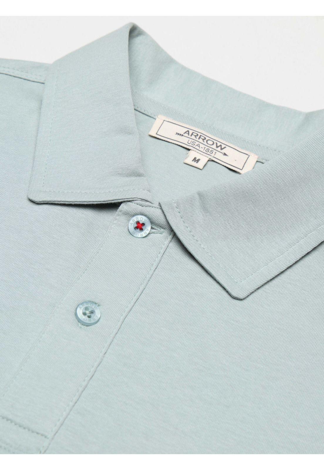 Polera Algodón Lisa Regular Fit Verde Claro Arrow PO34040AQ-4