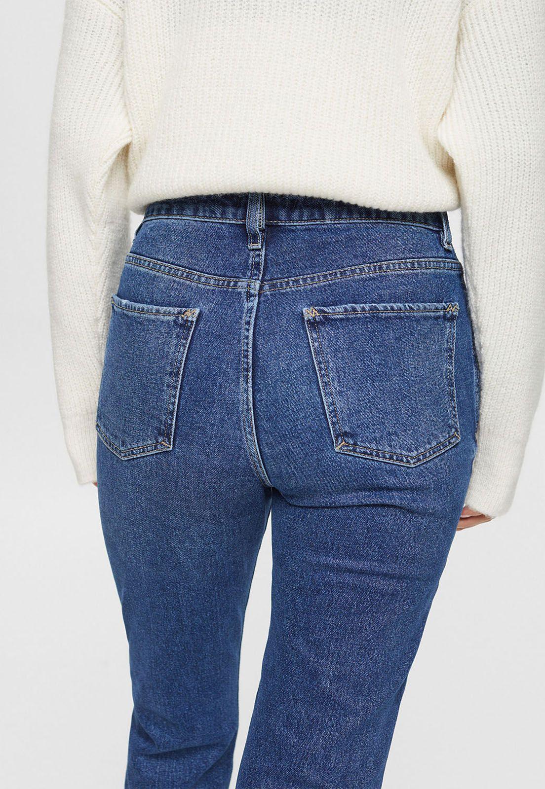 Jeans Straight Boyfriend Tiro Alto Mujer Esprit 122CC1B304-2