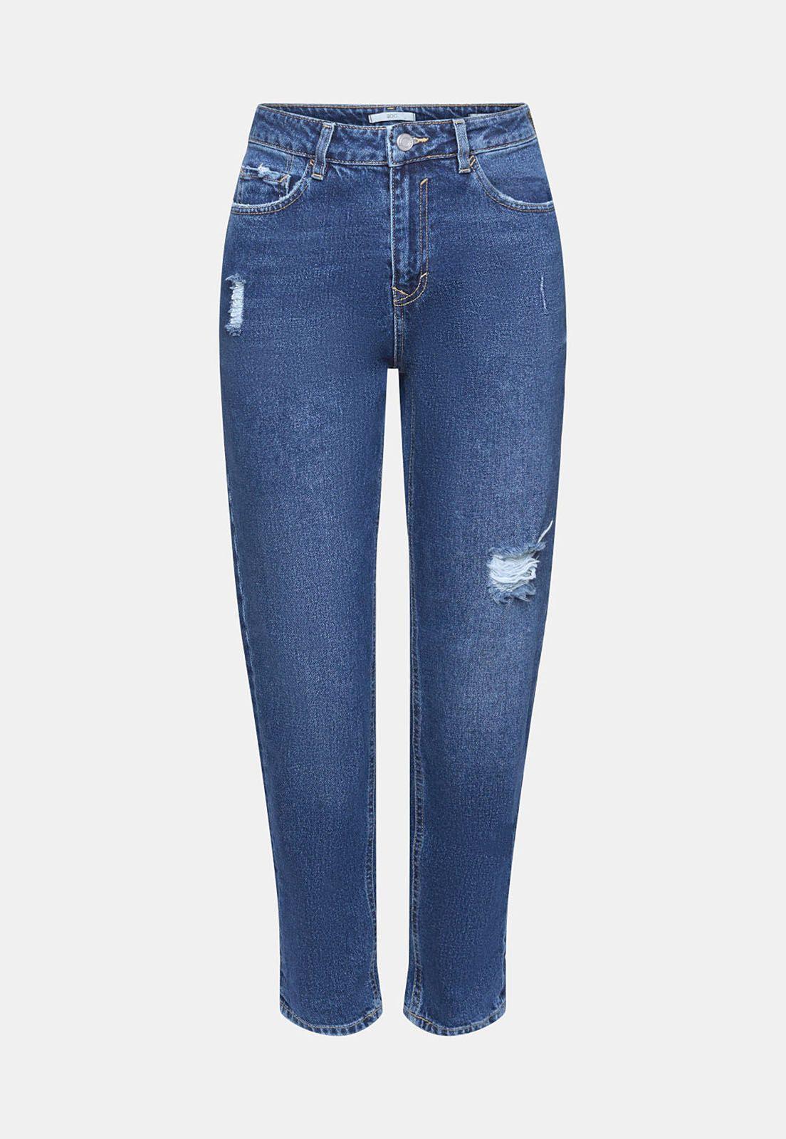Jeans Straight Boyfriend Tiro Alto Mujer Esprit 122CC1B304-3