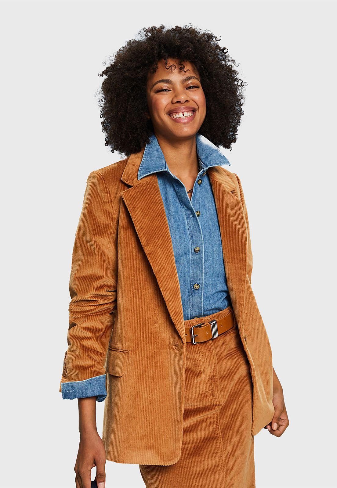 Blazer Oversize De Pana Mujer Esprit-0