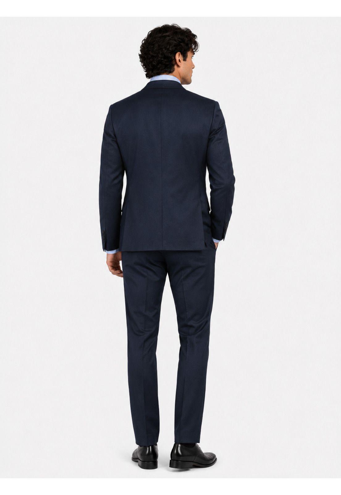 Traje Ceremonia Liso Spandex Tailored Fit Azul Marino Arrow AM34030NB-1