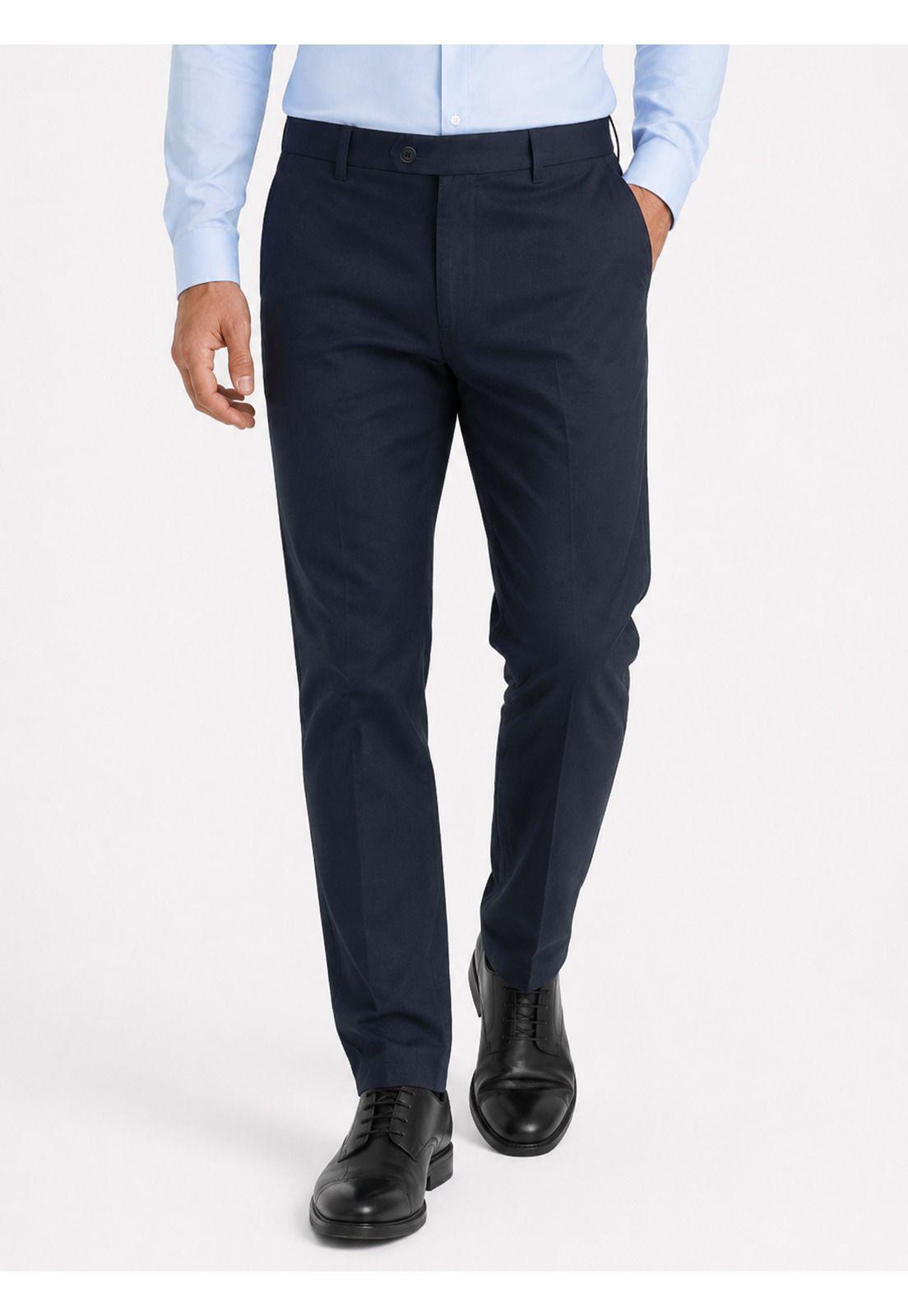 Traje Ceremonia Liso Spandex Tailored Fit Azul Marino Arrow AM34030NB-6