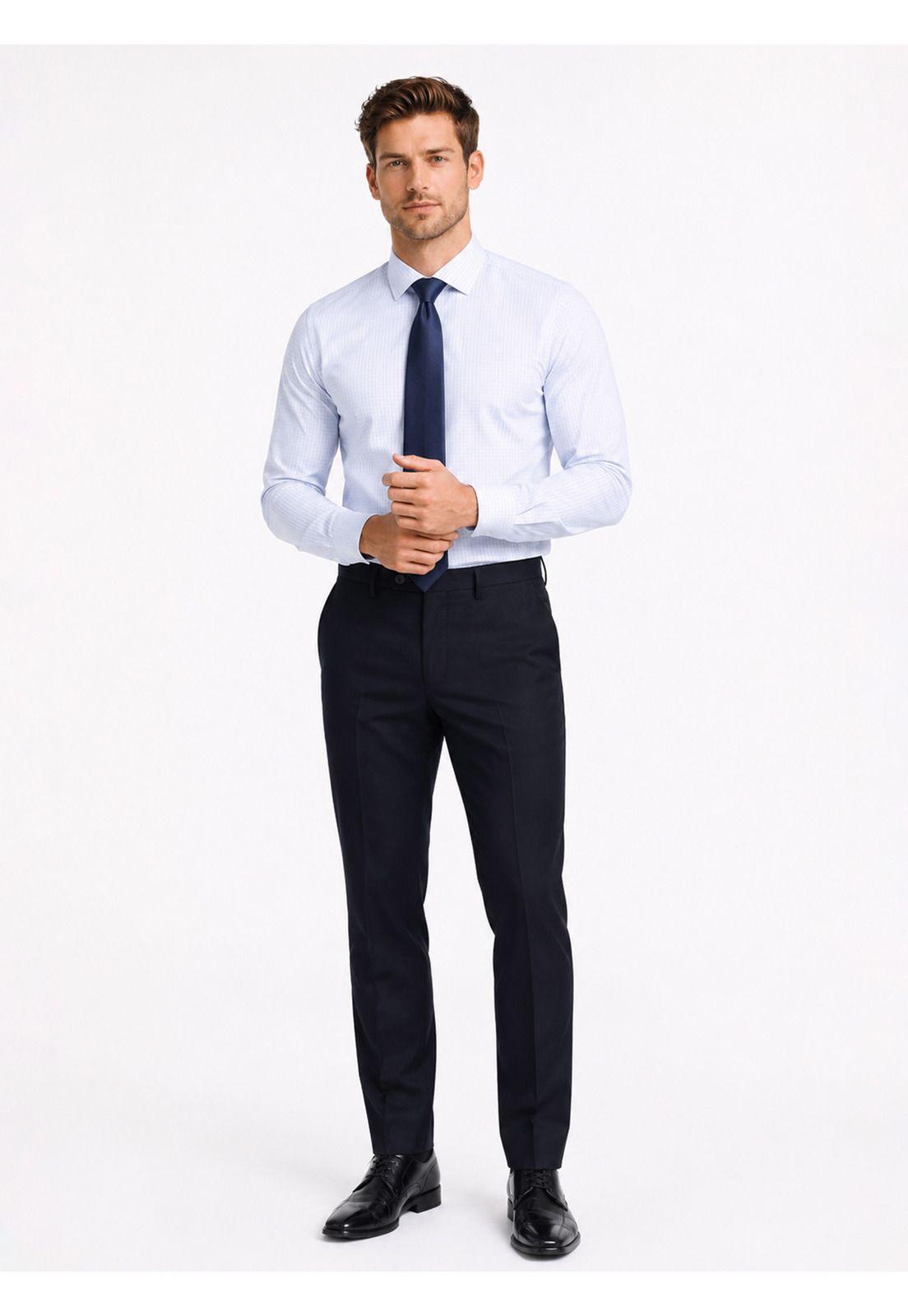 Camisa Formal Cuadros Non Iron Tailored Fit Blanco Arrow ARM0496BL-2