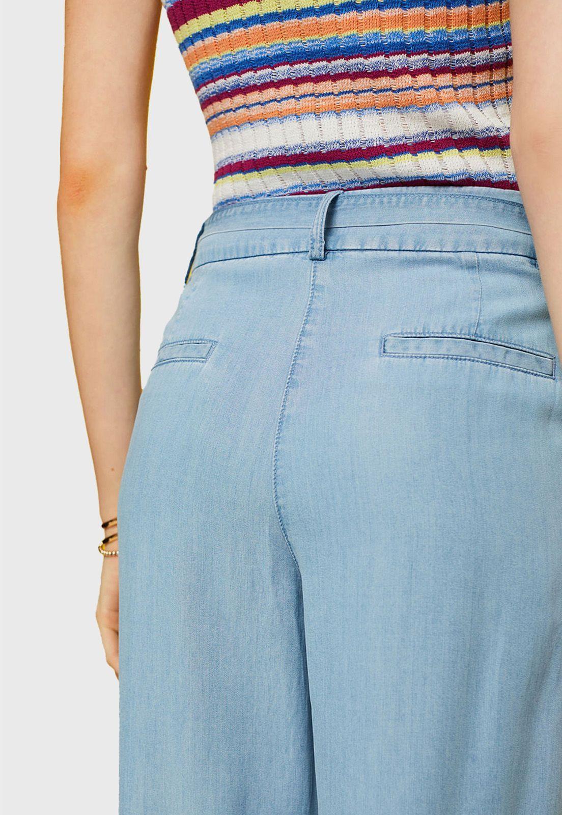 Pantalón Con Pierna Ancha Mujer Esprit-2
