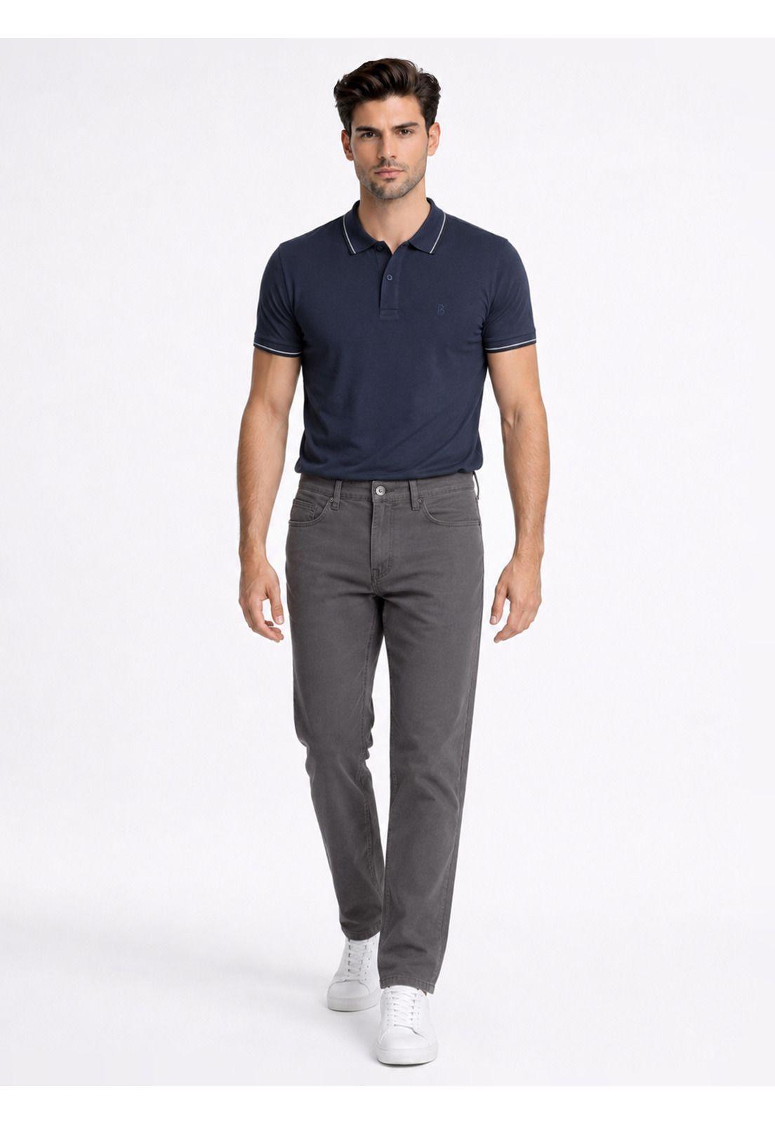 Pantalón 5 Pocket Spandex Regular Fit Gris Piero Butti PBDVB02GR-3