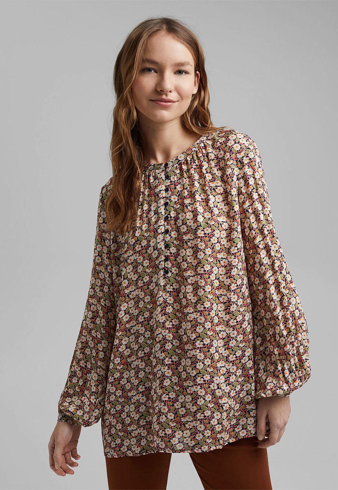 Blusa Mujer Manga Larga Estampada Esprit-0