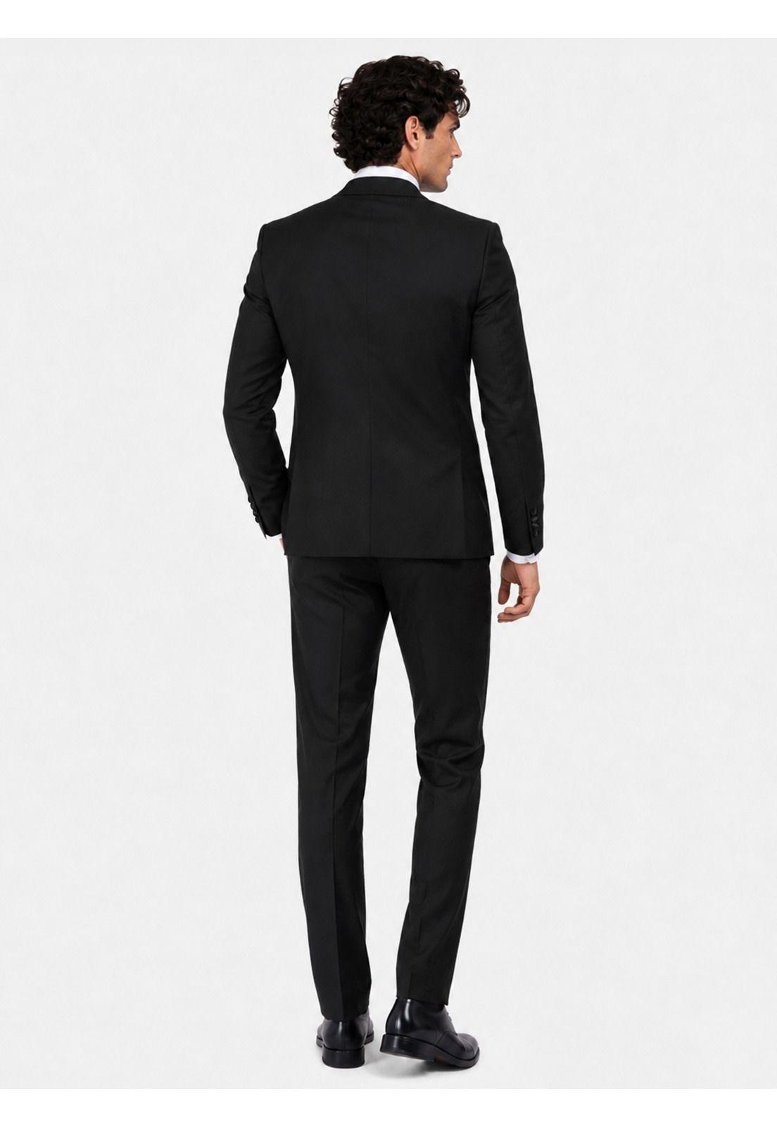Traje Ceremonia Liso Spandex Slim Fit Negro Arrow AM32040NE-1