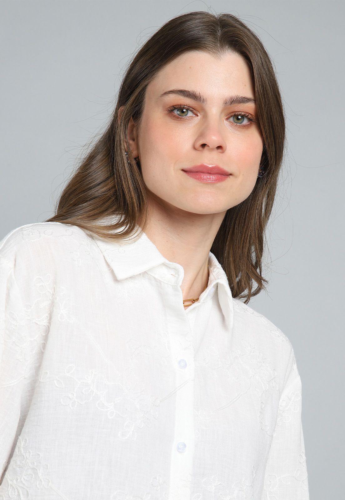 Blusa Bordada Manga Larga Mujer Esprit 119F010-2