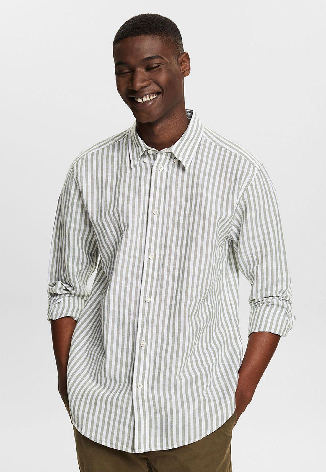 Camisa De Popelina De Algodón Hombre Esprit 034EE2F303-0