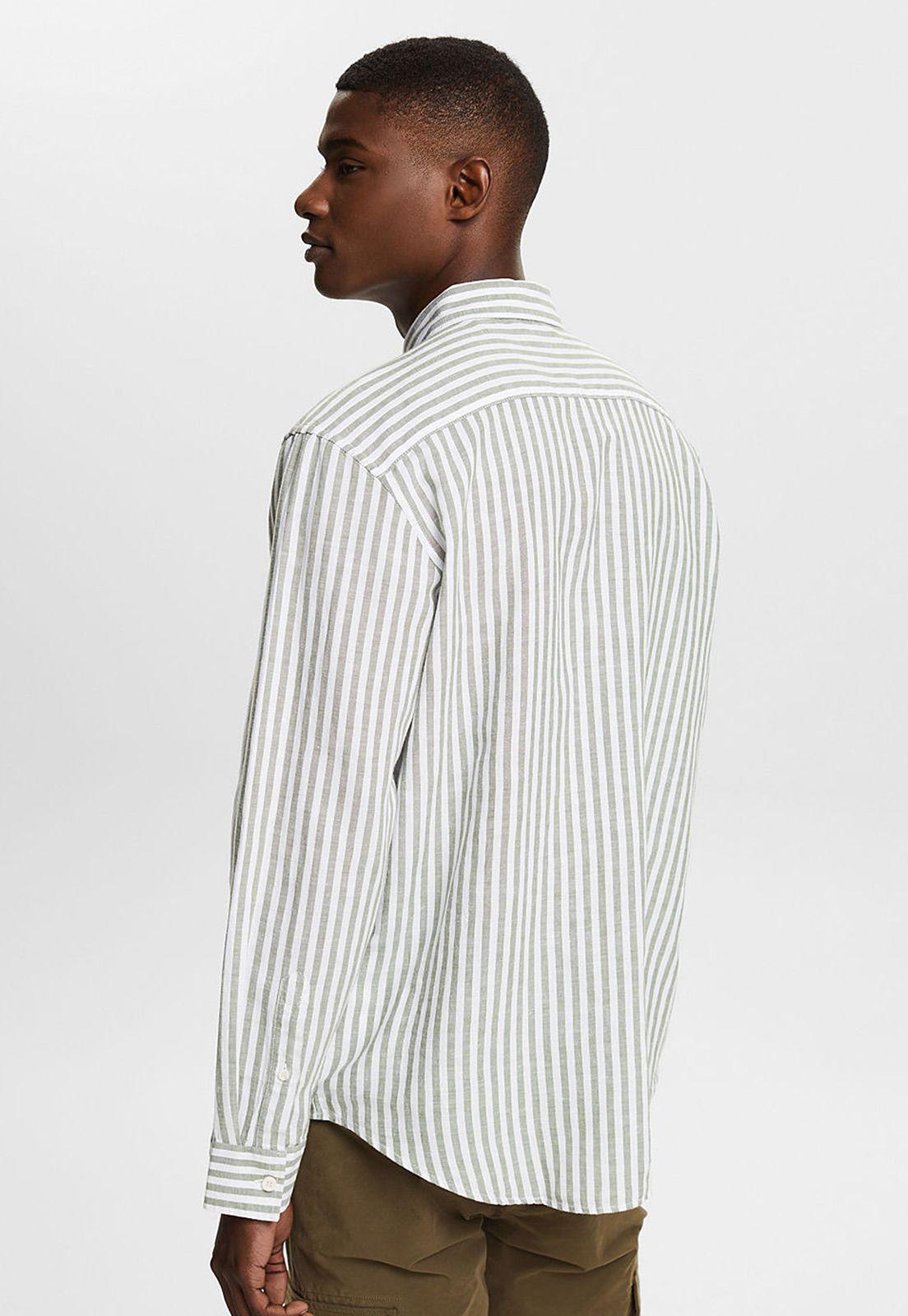 Camisa De Popelina De Algodón Hombre Esprit 034EE2F303-1