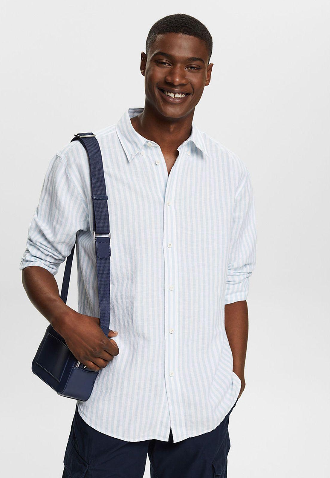 Camisa De Popelina De Algodón Hombre Esprit 034EE2F303-0