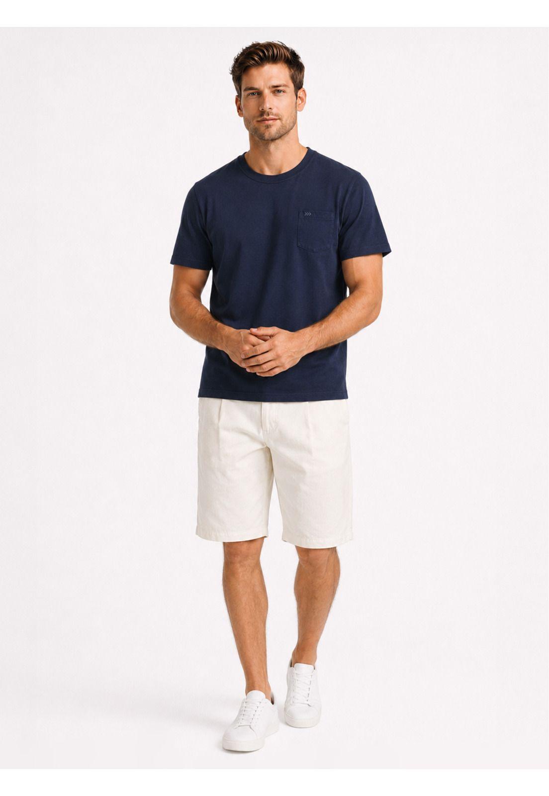 Polera Algodón Lisa Regular Fit Azul Marino Arrow PO34031NB-3