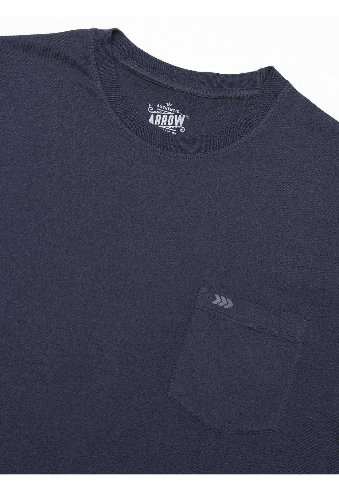 Polera Algodón Lisa Regular Fit Azul Marino Arrow PO34031NB-4