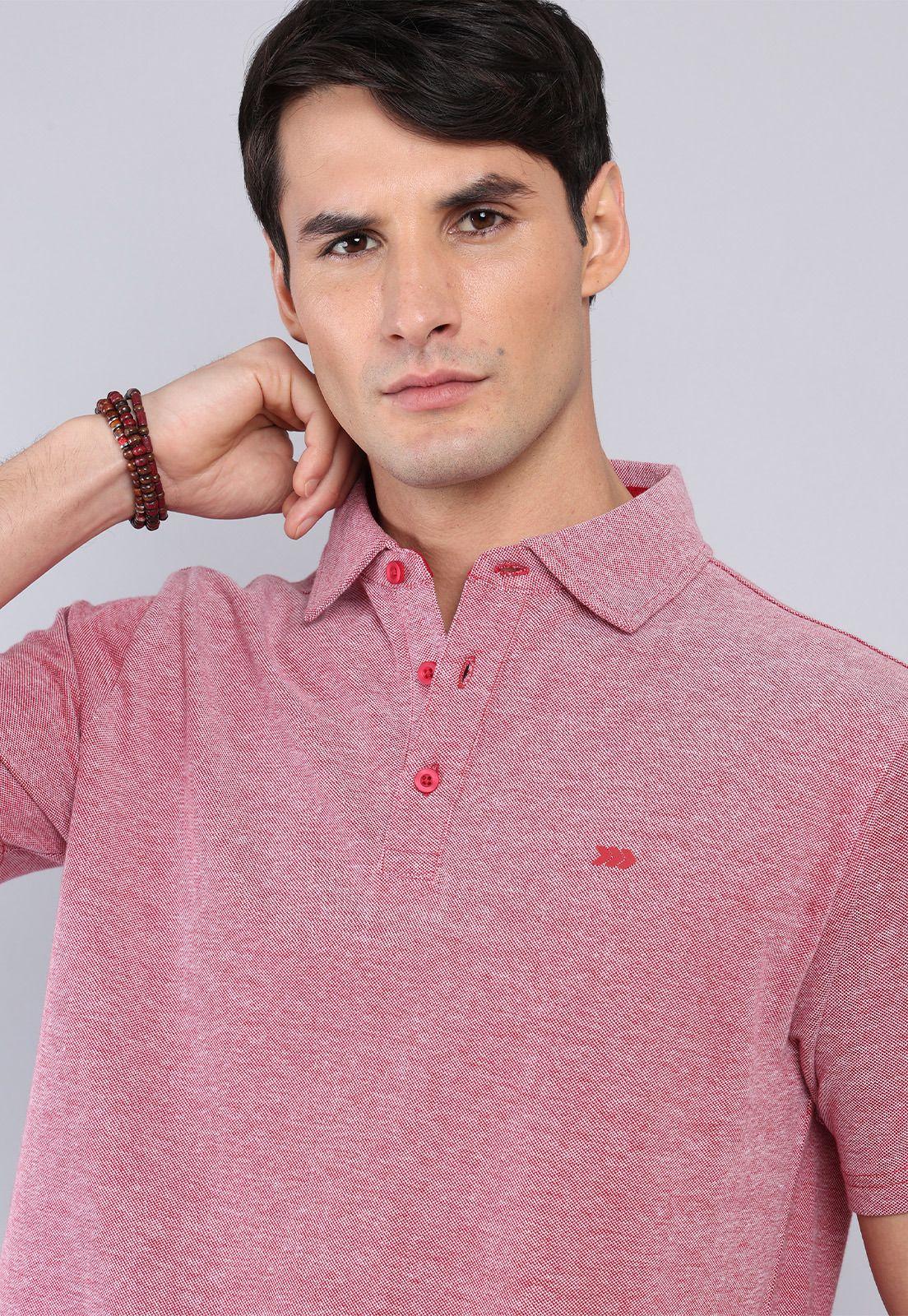 Polera Melange Manga Corta Arrow PO32026RO-2