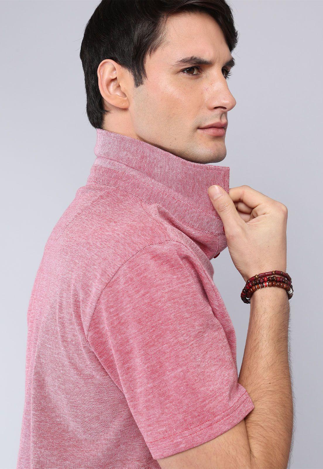 Polera Melange Manga Corta Arrow PO32026RO-4