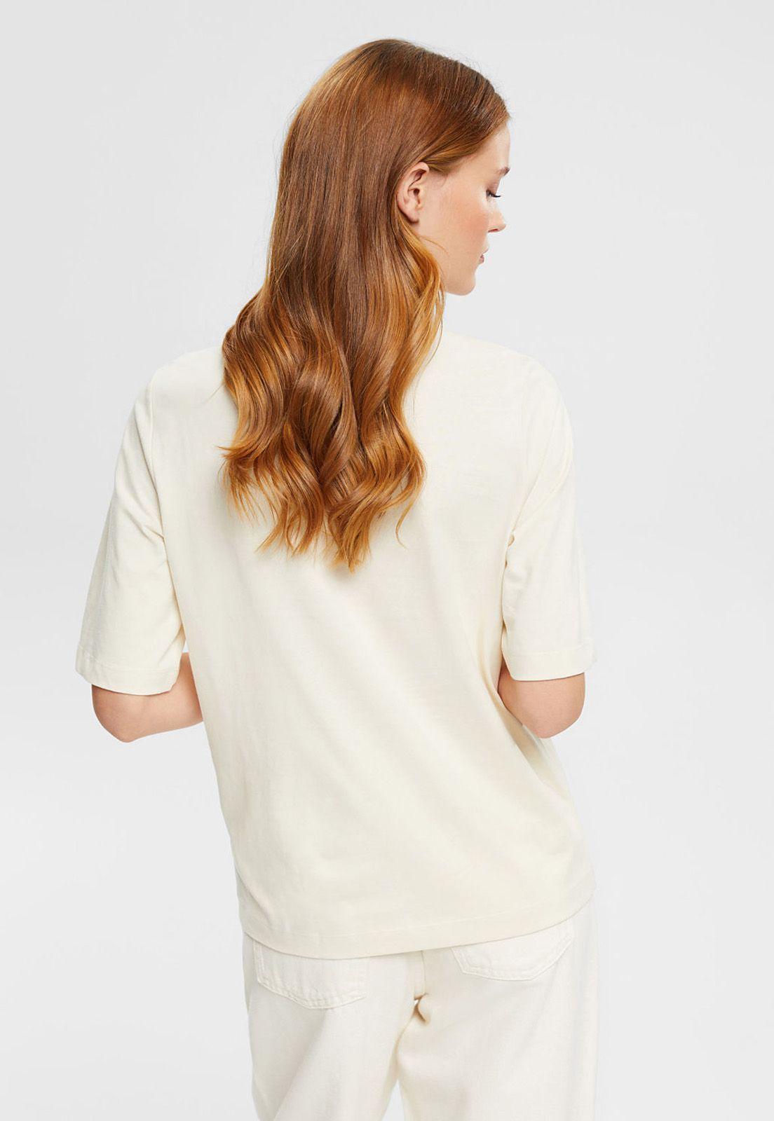 Polera De Algodón Manga Corta Mujer Esprit-1