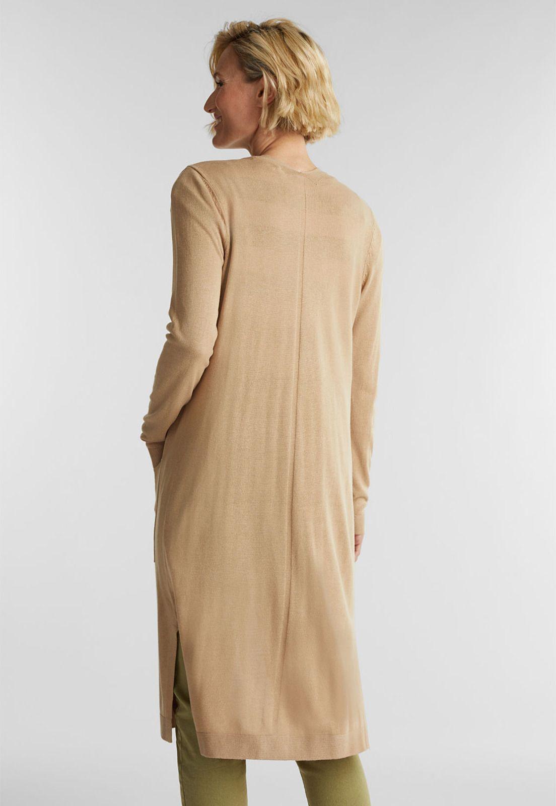 Cárdigan Largo Con Lino Esprit-1