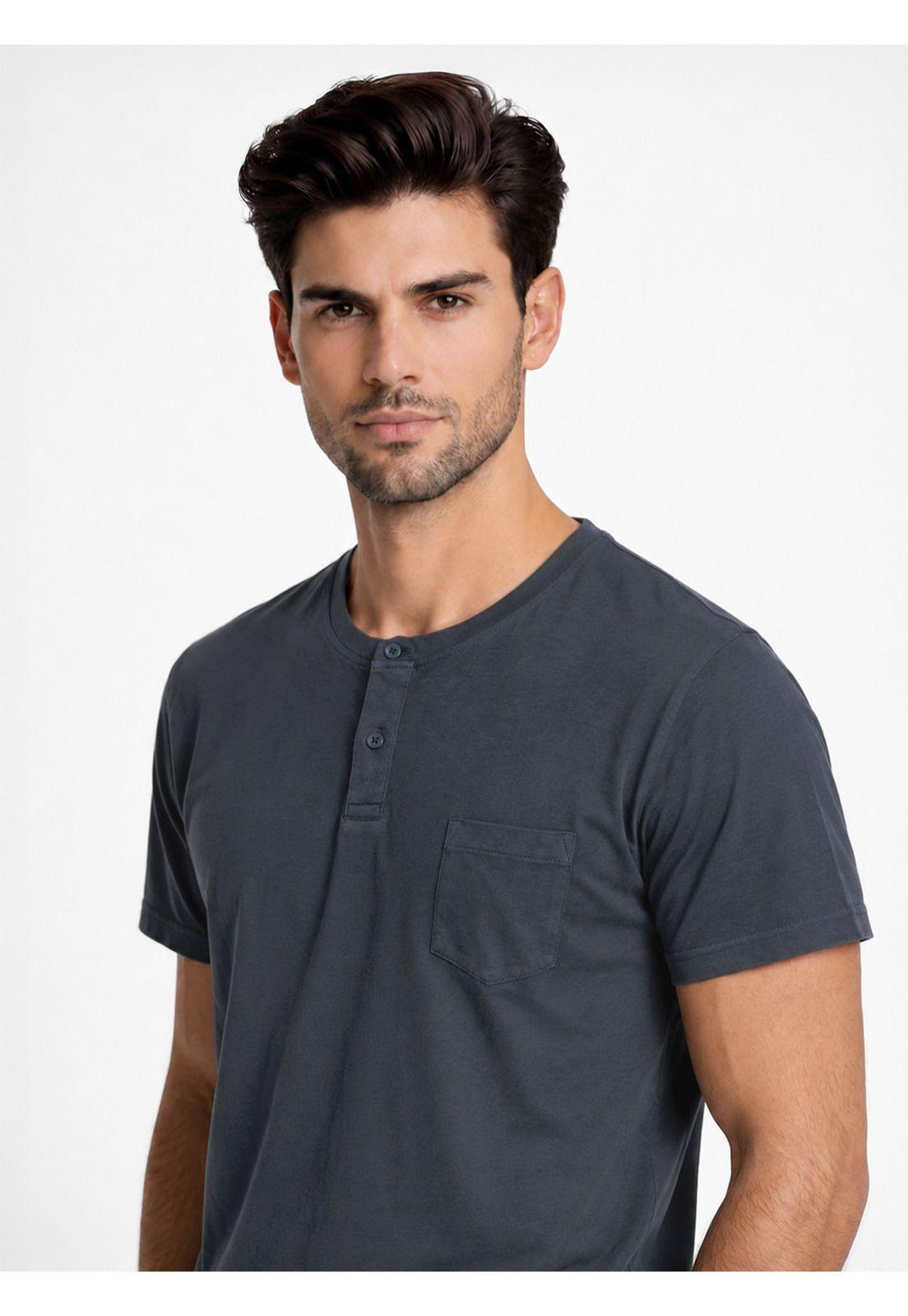 Polera Lisa Stone Wash Regular Fit Azul Marino Piero Butti PBDVK58NB-2