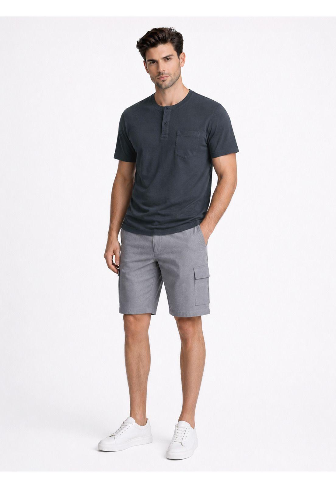 Polera Lisa Stone Wash Regular Fit Azul Marino Piero Butti PBDVK58NB-3