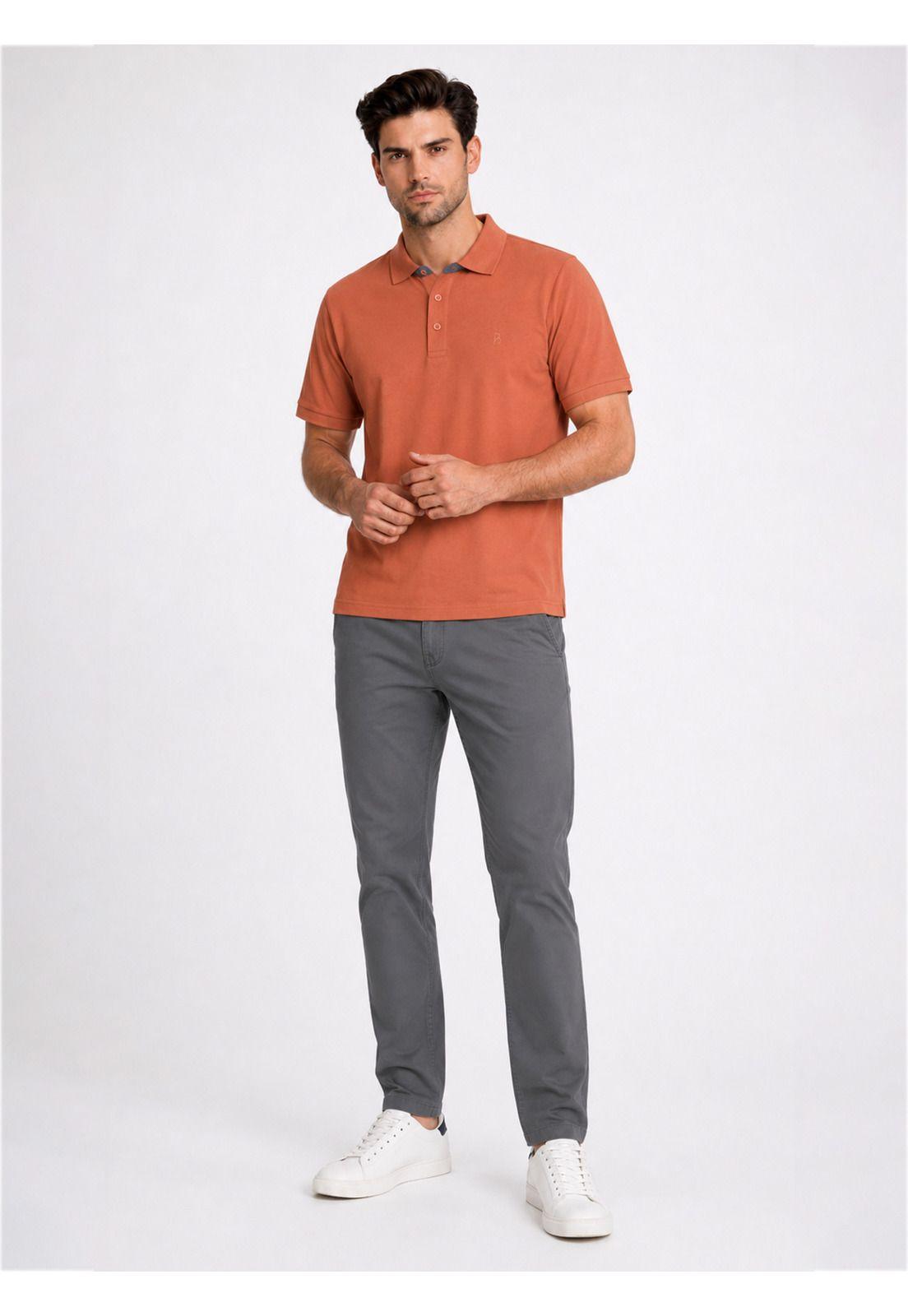 Polera Pique Regular Fit Terracota Piero Butti PBDVK50TE-3