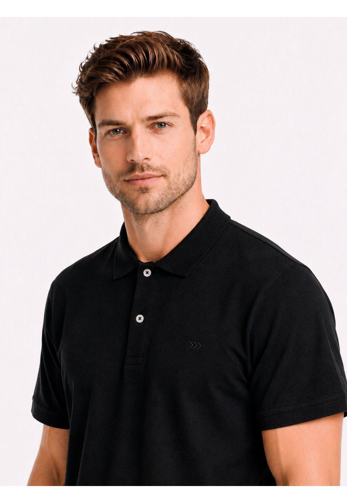 Polera Pique Regular Fit Negro Arrow PO34030NE-2
