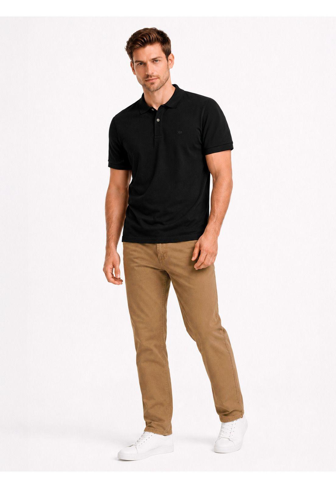 Polera Pique Regular Fit Negro Arrow PO34030NE-3