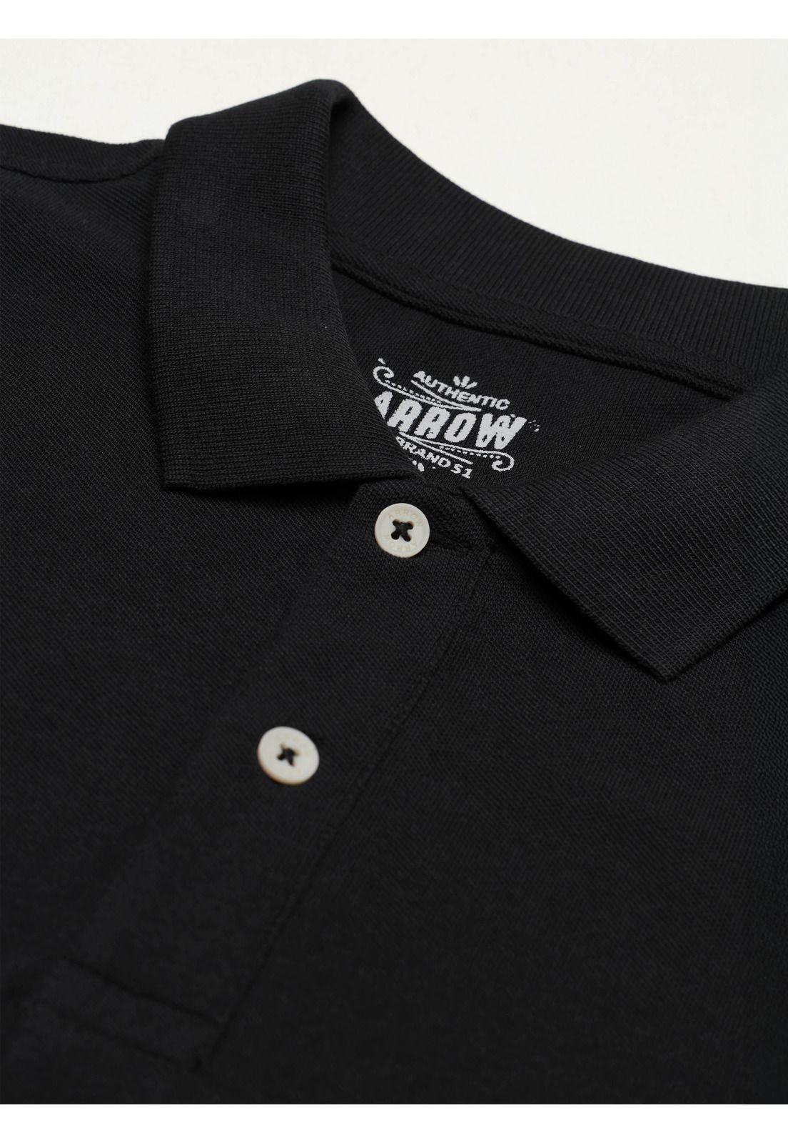 Polera Pique Regular Fit Negro Arrow PO34030NE-4
