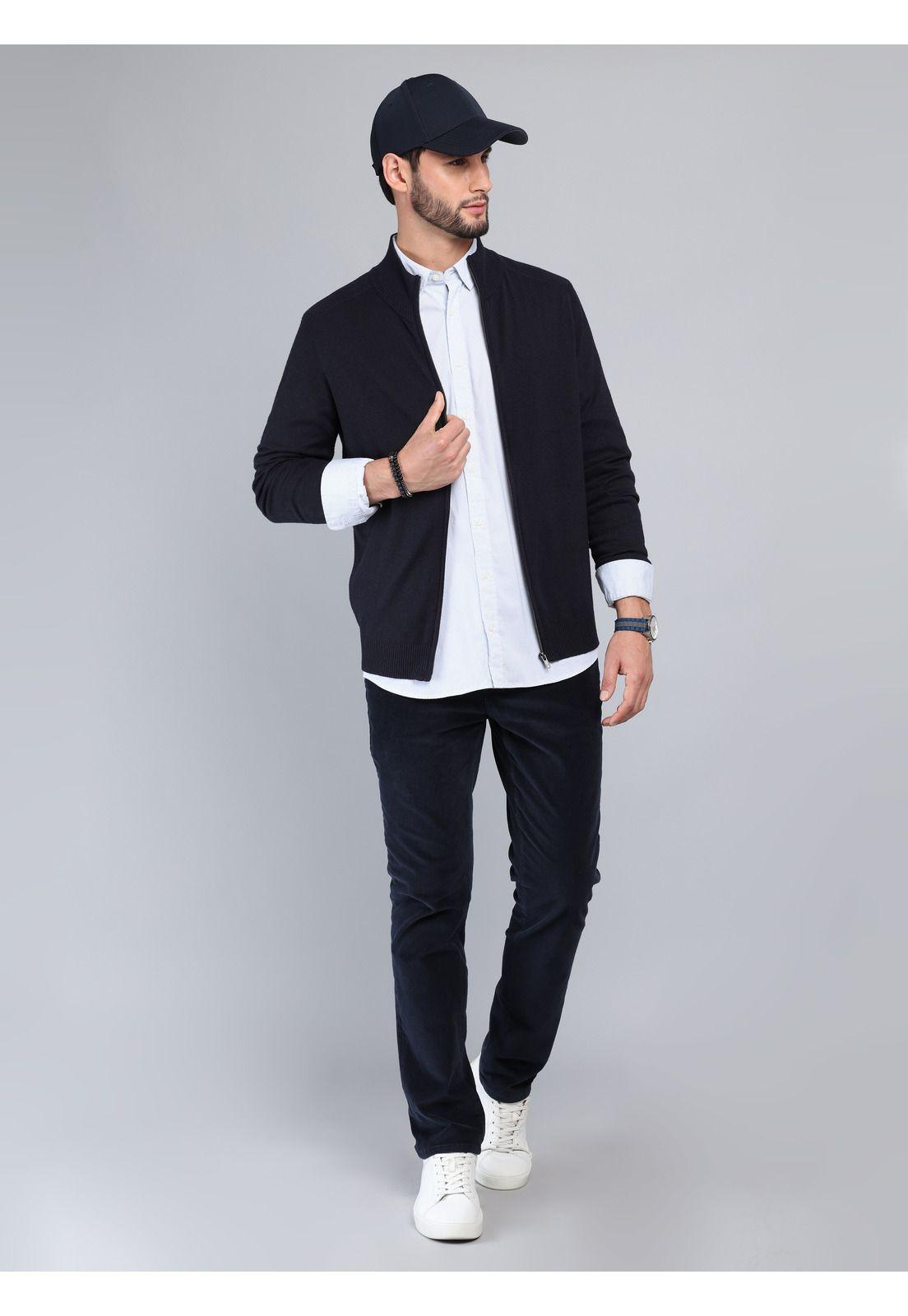 Sweater Cuello Alto Regular Fit Azul Marino Arrow SW33004NB-3