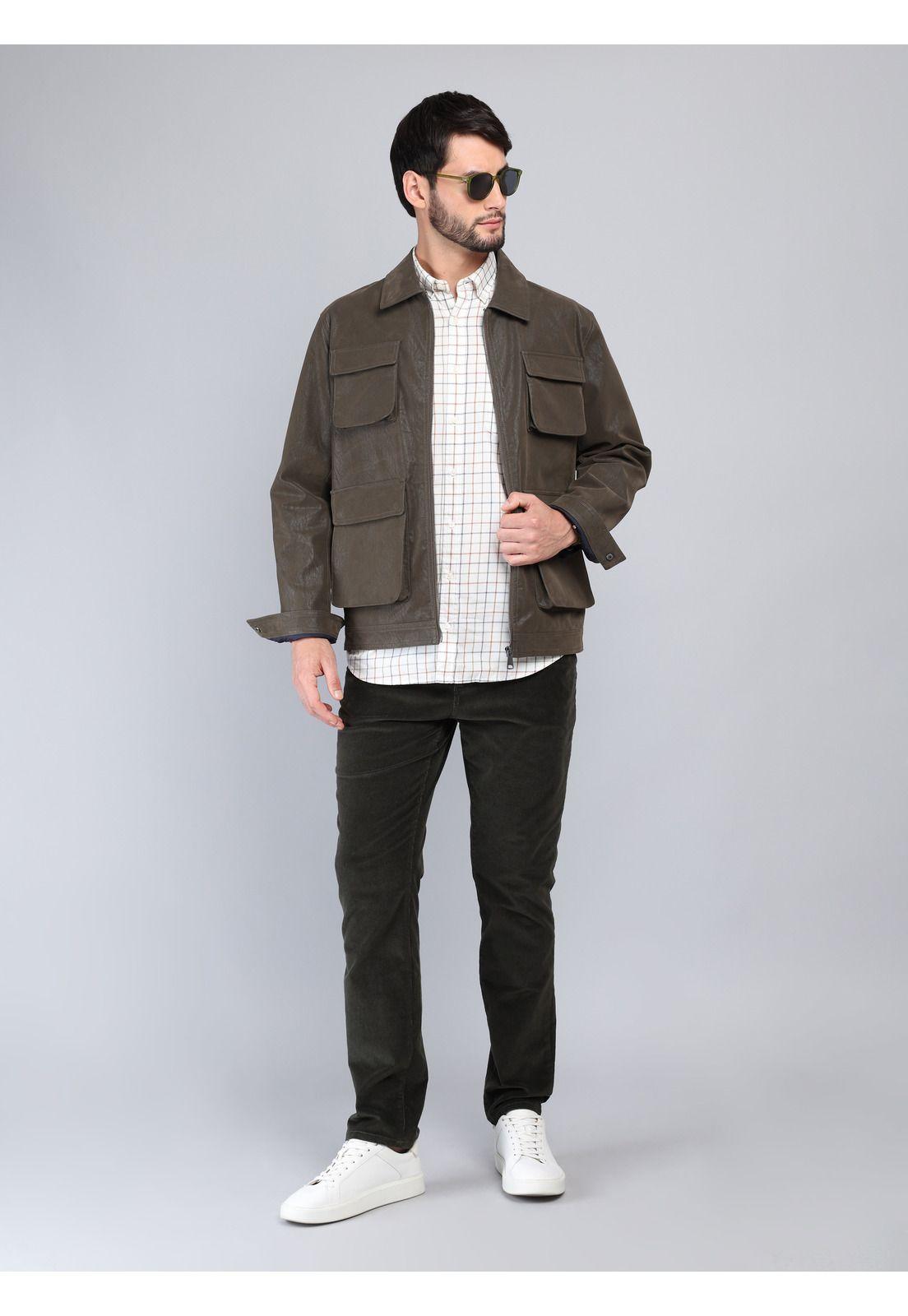 Chaqueta Cuero Sintético Regular Fit Verde Arrow CA33088CA-3