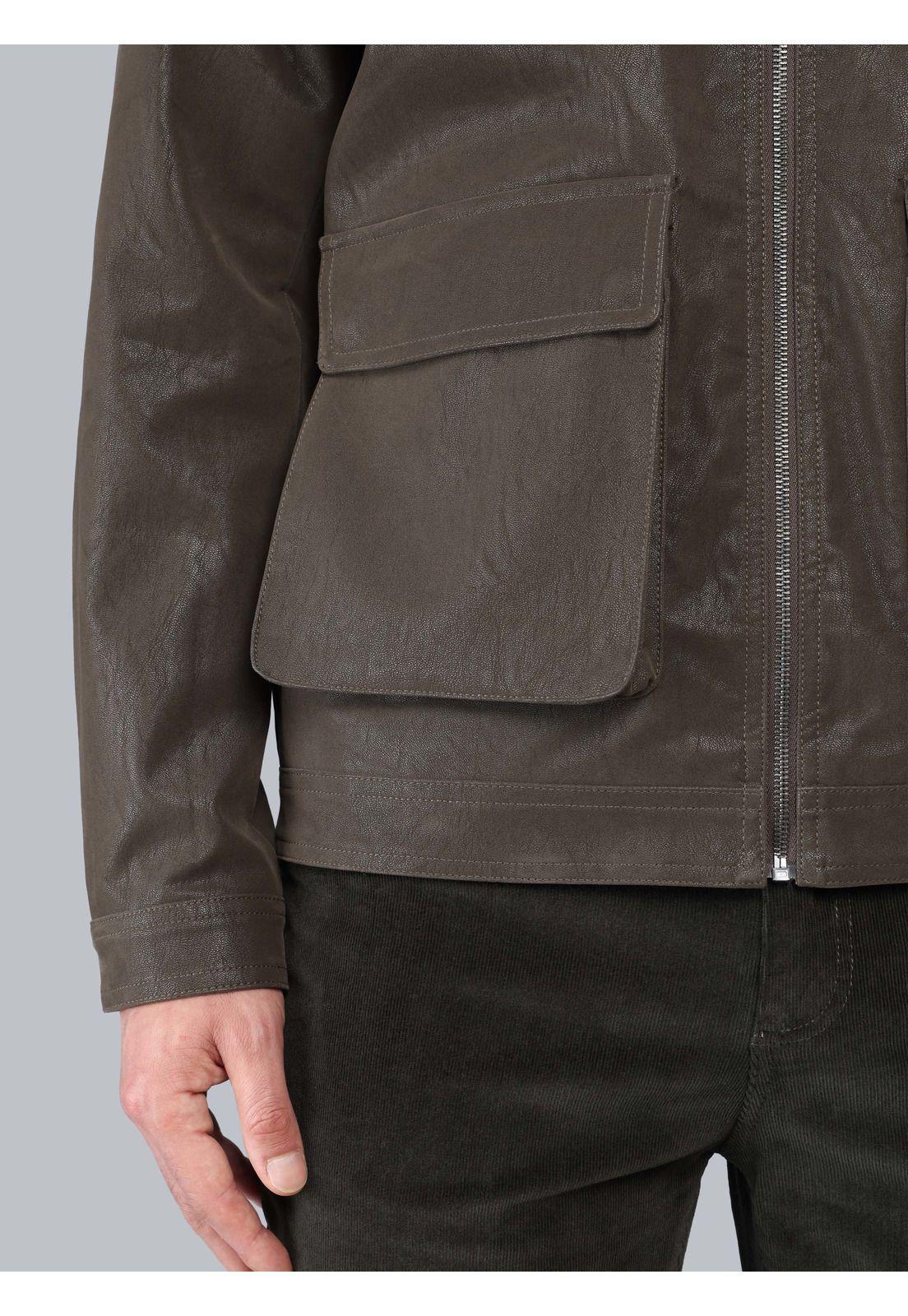 Chaqueta Cuero Sintético Regular Fit Verde Arrow CA33088CA-4