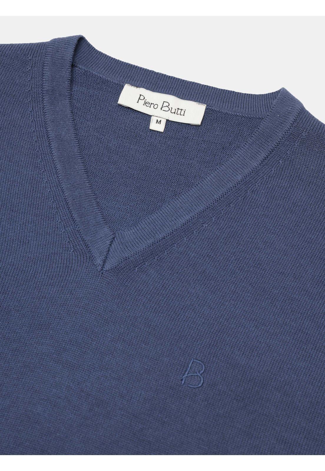 Sweater Cuello V Regular Fit Denim Piero Butti PBDVI20DE-4