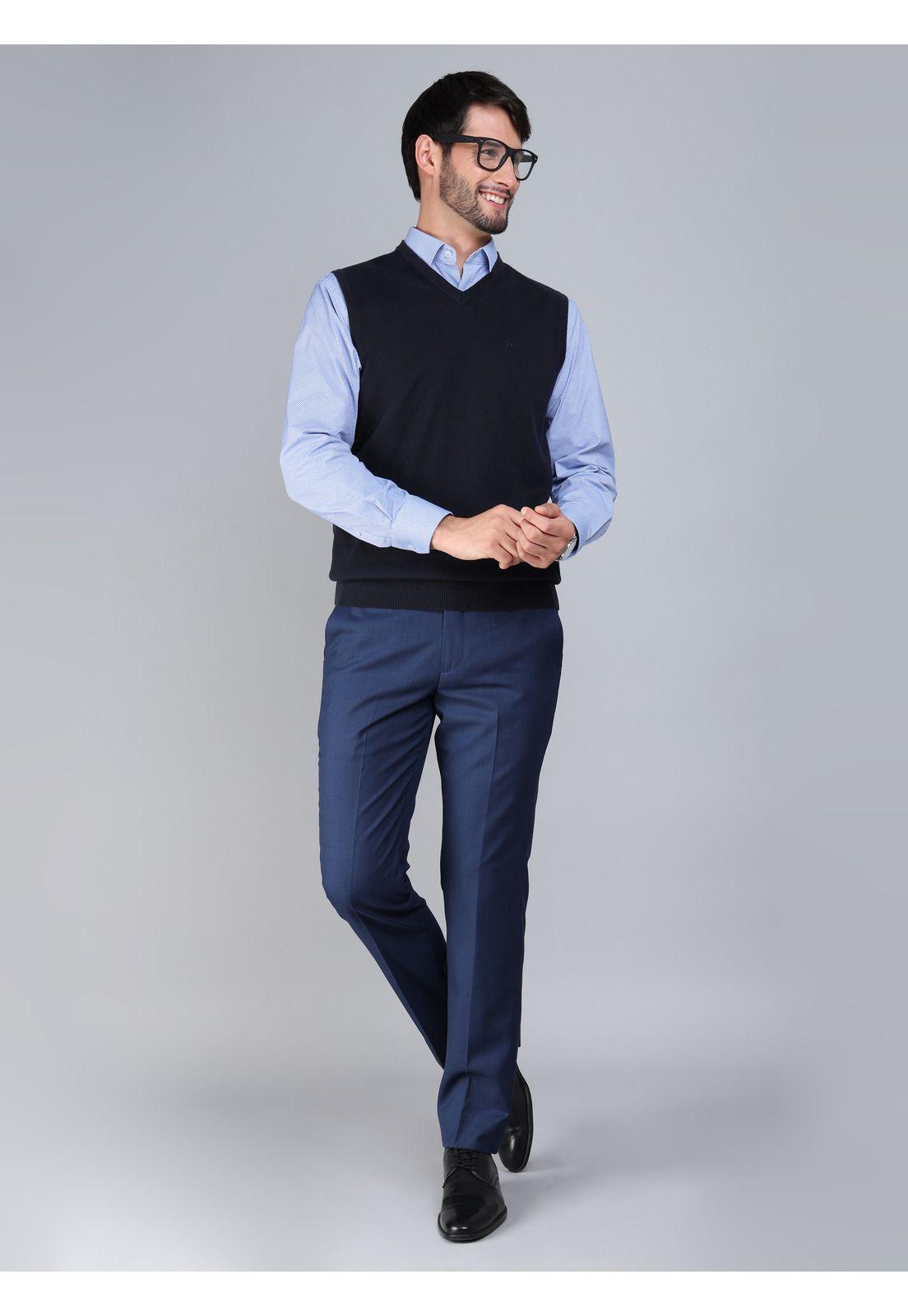 Sweater Sin Mangas Regular Fit Azul Marino Arrow SW3000TNB-3